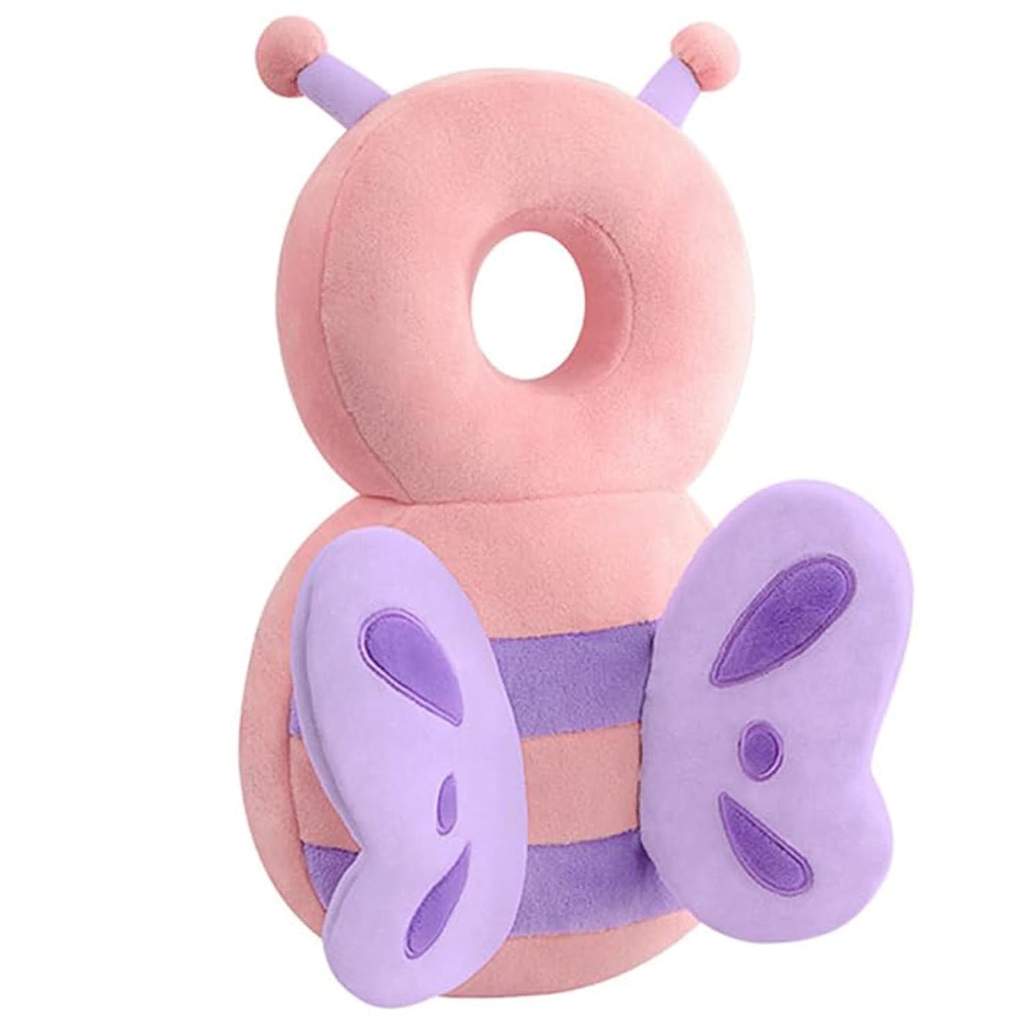 Baby Walker Head Protector Toddler Adjustable Baby Head Protection Backpack Wear Safety Pad (Pink Butterfly) | Soft, Breathable, Adjustable, Baby Fall Back Head Protector